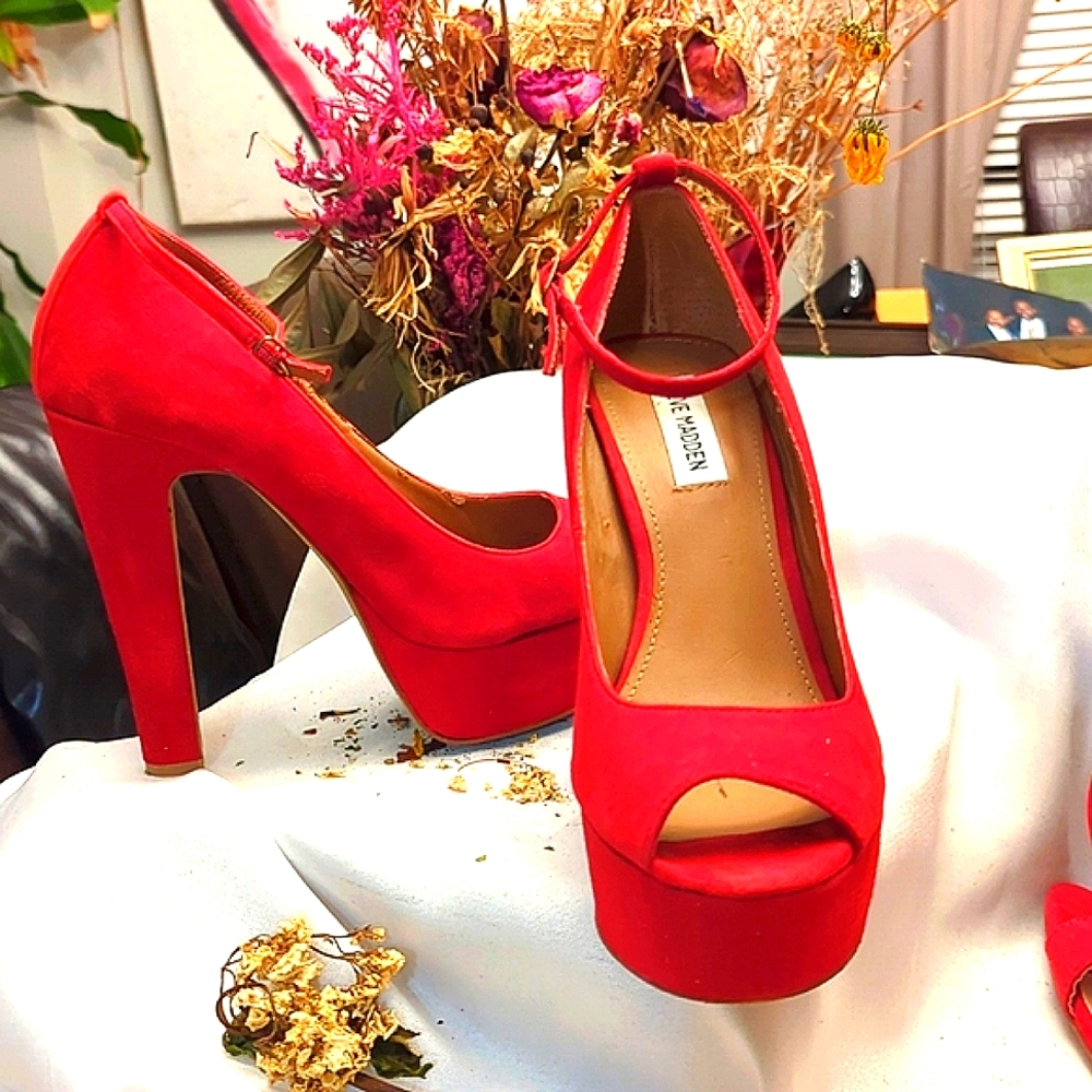 Steve Madden Red Platform Stiletto Heel - image 7